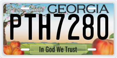 GA license plate PTH7280