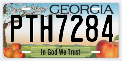 GA license plate PTH7284