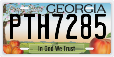 GA license plate PTH7285