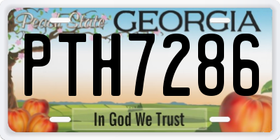 GA license plate PTH7286