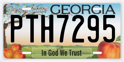 GA license plate PTH7295