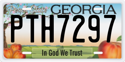 GA license plate PTH7297