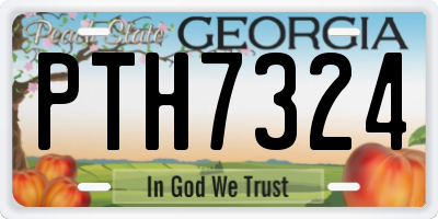 GA license plate PTH7324