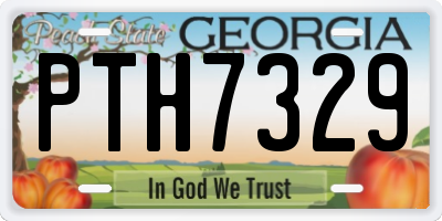 GA license plate PTH7329