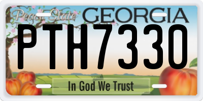 GA license plate PTH7330