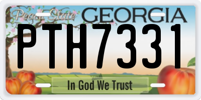GA license plate PTH7331