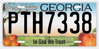 GA license plate PTH7338