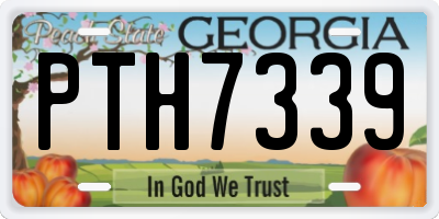 GA license plate PTH7339