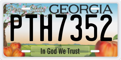GA license plate PTH7352