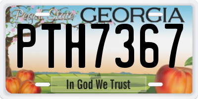 GA license plate PTH7367