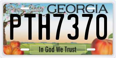 GA license plate PTH7370