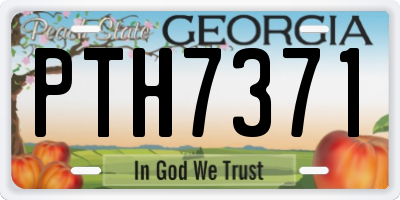 GA license plate PTH7371
