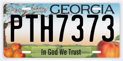 GA license plate PTH7373
