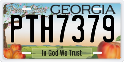 GA license plate PTH7379