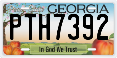 GA license plate PTH7392