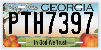 GA license plate PTH7397