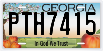 GA license plate PTH7415