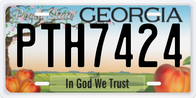 GA license plate PTH7424