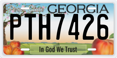 GA license plate PTH7426
