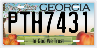GA license plate PTH7431