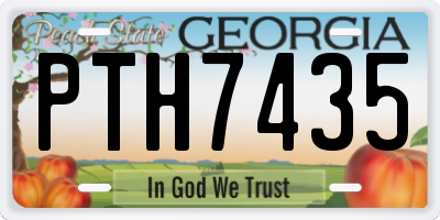 GA license plate PTH7435