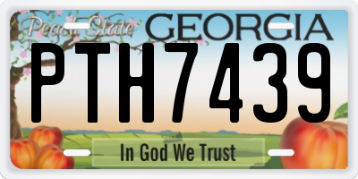 GA license plate PTH7439