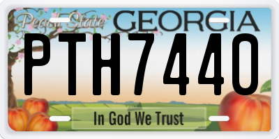 GA license plate PTH7440