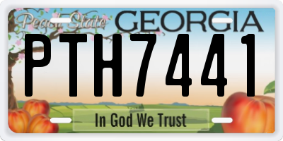 GA license plate PTH7441