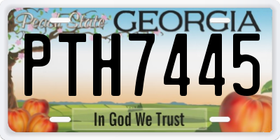 GA license plate PTH7445
