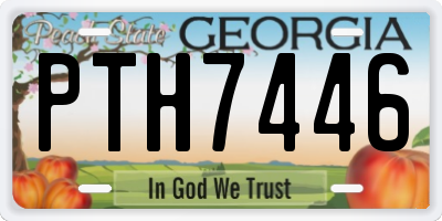 GA license plate PTH7446