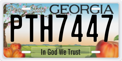 GA license plate PTH7447