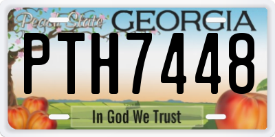 GA license plate PTH7448