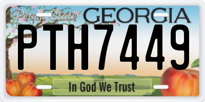 GA license plate PTH7449