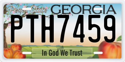 GA license plate PTH7459