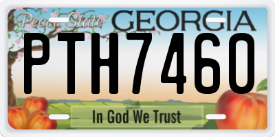 GA license plate PTH7460