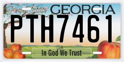 GA license plate PTH7461