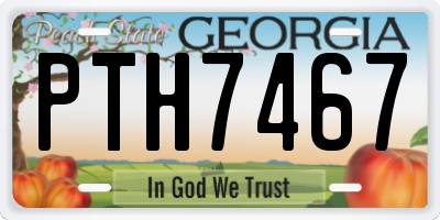 GA license plate PTH7467