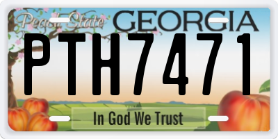 GA license plate PTH7471
