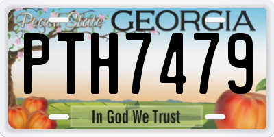 GA license plate PTH7479