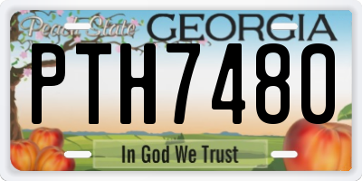 GA license plate PTH7480