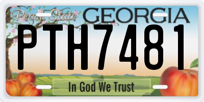 GA license plate PTH7481