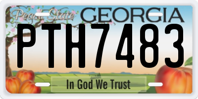 GA license plate PTH7483