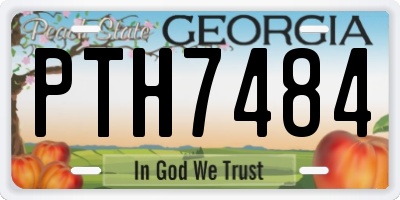 GA license plate PTH7484