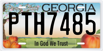 GA license plate PTH7485