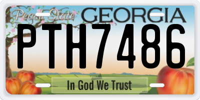 GA license plate PTH7486