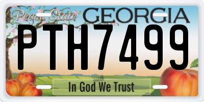 GA license plate PTH7499