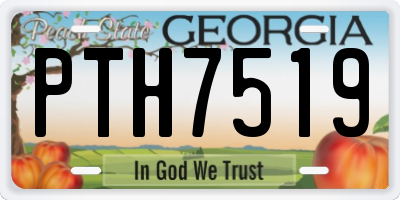 GA license plate PTH7519