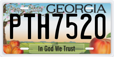GA license plate PTH7520