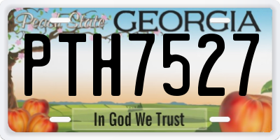 GA license plate PTH7527