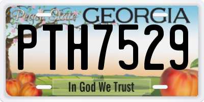 GA license plate PTH7529